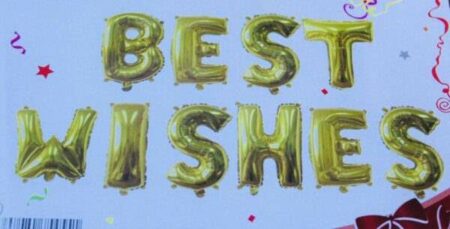 Best Wishes – Golden Foil Balloons 1